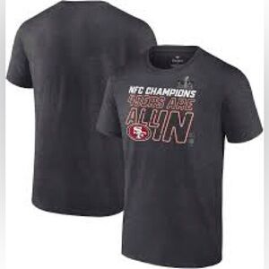 NIB Men's Charcoal San Francisco 49ers 2023 NFC Champions Locker Room T-Shirt